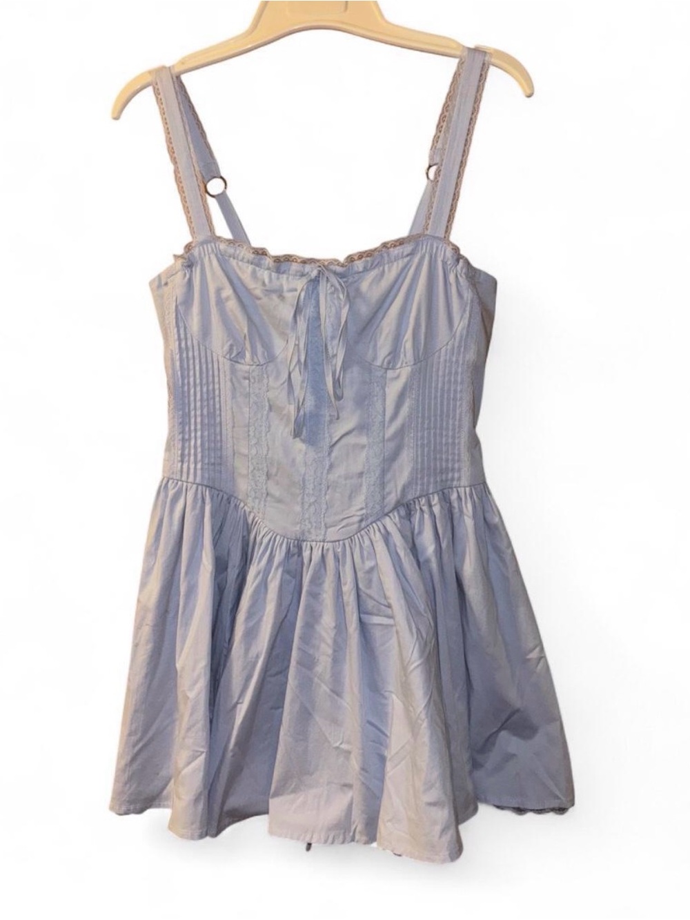 Altar'd State Light Blue Corset Babydoll Chemise - Picture 6 of 7